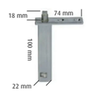 Charnière gauche-droite de réfrigération 02310 36G6520 081653 082219 1412050 100x74x22 mm