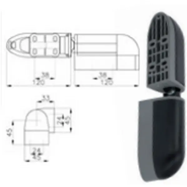 Charnière porte de réfrigération hauteur 55cm MTH 02333