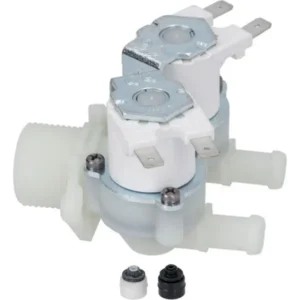 Electrovanne pour machine à glaçons avec réducteur de débit blanc 1.1 L-min et noir 2.7 L-min RPE 2 VOIES 180° 220-240V 50Hz 2DR067 370780 LF3120276 pièce détachée CHR