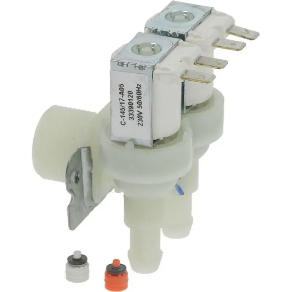 Electrovanne pour machine à glaçons TYPE 339 33390120 2 VOIES 90° avec réducteurs 2 et 2.5L/min 220/240V 50/60Hz pièce détachée CHR