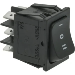 Interrupteur à bascule noir 22x30mm 2CO 250V 16A LF3319568 346852