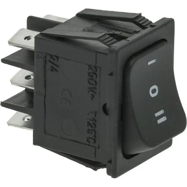 Interrupteur à bascule noir 22x30mm 2CO 250V 16A LF3319568 346852