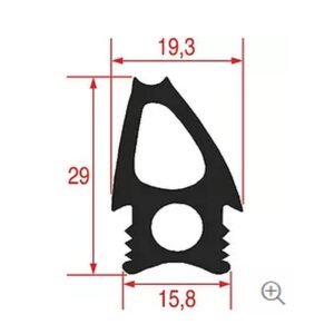 Joint de porte pour four 880x680 mm