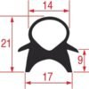 Joint de porte four profil 2438 dimensions 410x330 mm Angelo Po 37Q4980 compatible GEV 901394