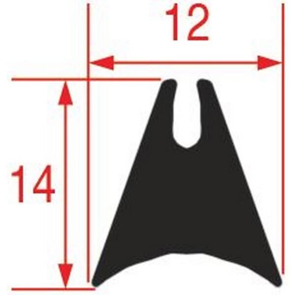 Joint de vitre four Angelo-Po profil 1620 3198 au mètre