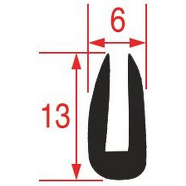 Joint de vitre four profil 1503 Q au mètre