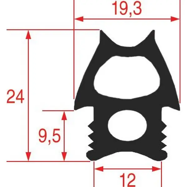 Joint porte de four 695x485mm profil 2780