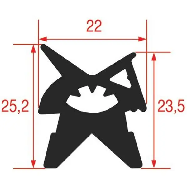 Joint porte de four 460x450mm profil 2420