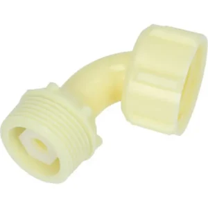 Raccord en plastique 3/4 FI 3/4 FE coudé 90° en nylon blanc