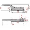 Fermeture FERMOD 791R-791 pour four professionnel CHR Fermeture droite-gauche sans serrure FERMOD 791R-791 avec gâche réglable pour four professionnel CHR