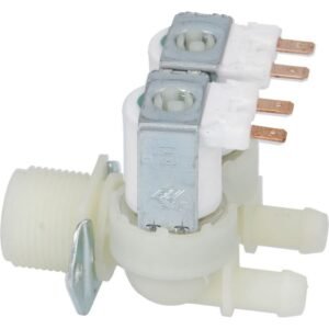 Electrovanne 180° 2 voies 220/240V sortie 10.5mm pour lave-vaisselle professionnel compatible multi-marques pièce CHR fiable haute température