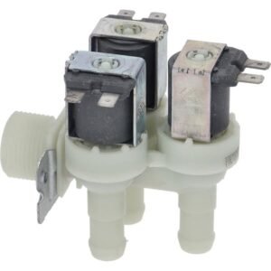 Electrovanne 90° 3 voie 220/240V Ø 14mm avec filtre pour lave-vaisselle professionnel compatible multi-marques pièce CHR fiable haute température