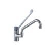 Mélangeur monotrou Klarco EUROP 394 mm avec bec pivotant et levier sanitaire pour cuisine CHR