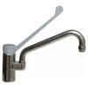 Mélangeur monotrou Klarco EUROP 394 mm avec bec pivotant et levier sanitaire pour cuisine CHR
