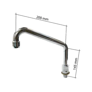 Bec de débit Zanussi 032861 18x200 mm pour robinetterie professionnelle CHR Electrolux