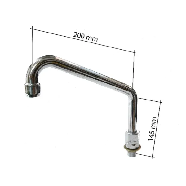 Bec de débit Zanussi 032861 18x200 mm pour robinetterie professionnelle CHR Electrolux