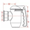 Robinet TECNO CR0682780 vidange 2 pouces étanche conique pour marmite CHR compatible multi marques